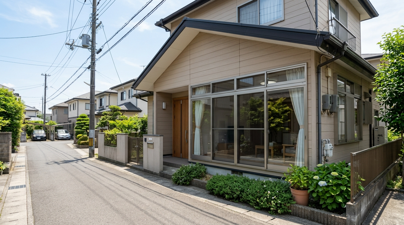 大分の道路沿い住宅で外からの視線が気になる窓のイメージ