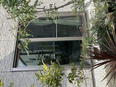 大分市の窓ガラスフィルム施工前の窓