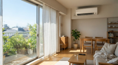 大分の夏にエアコンをつけても暑く感じるリビングのイメージ